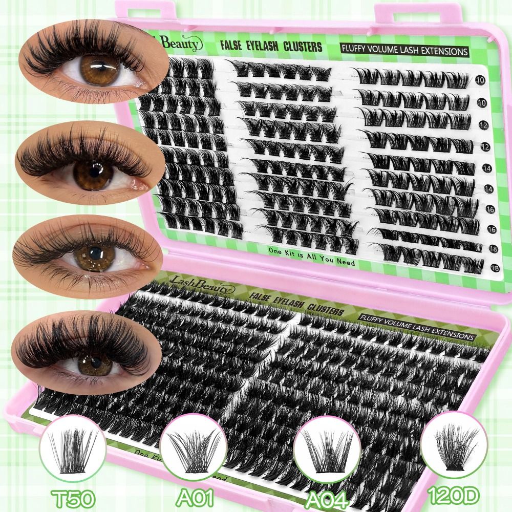 Eyelash Extension Look - رموش صناعية بمظهر طبيعي، تصميم مجمع