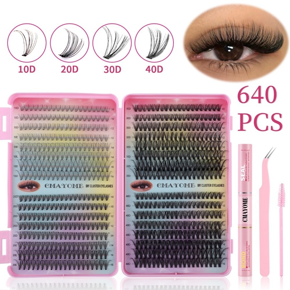 Eyelash Extension Look - مجموعة رموش صناعية طبيعية المظهر 5D