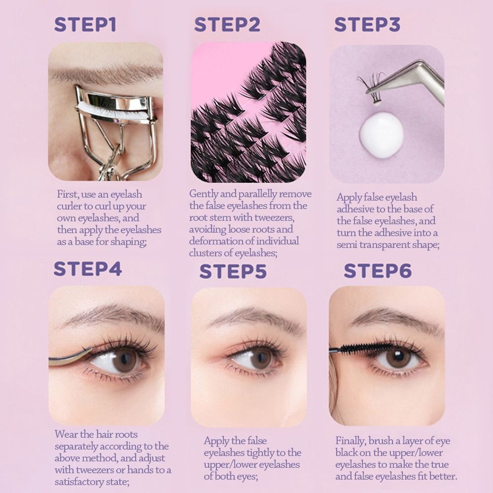 Eyelash Extension Look - رموش صناعية طبيعية المظهر بـ 12