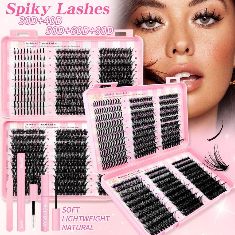 Eyelash Extension Look - رموش صناعية بطول 9-16 مم، ثلاثية