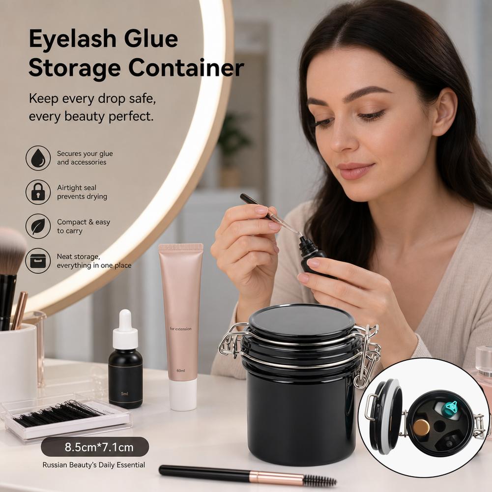 حاوية تخزين غراء الرموش محكمة  - مراجعة Eyelash Extension Maps وسعره