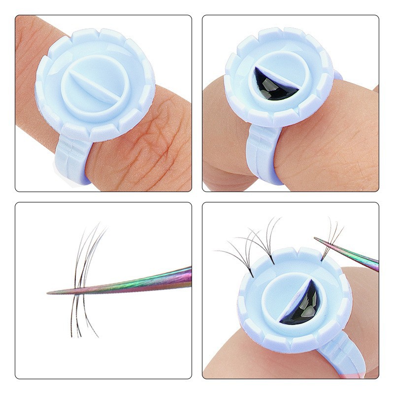 100 قطعة حامل حلقة الغراء القا - مراجعة Eyelash Extension Maps وسعره