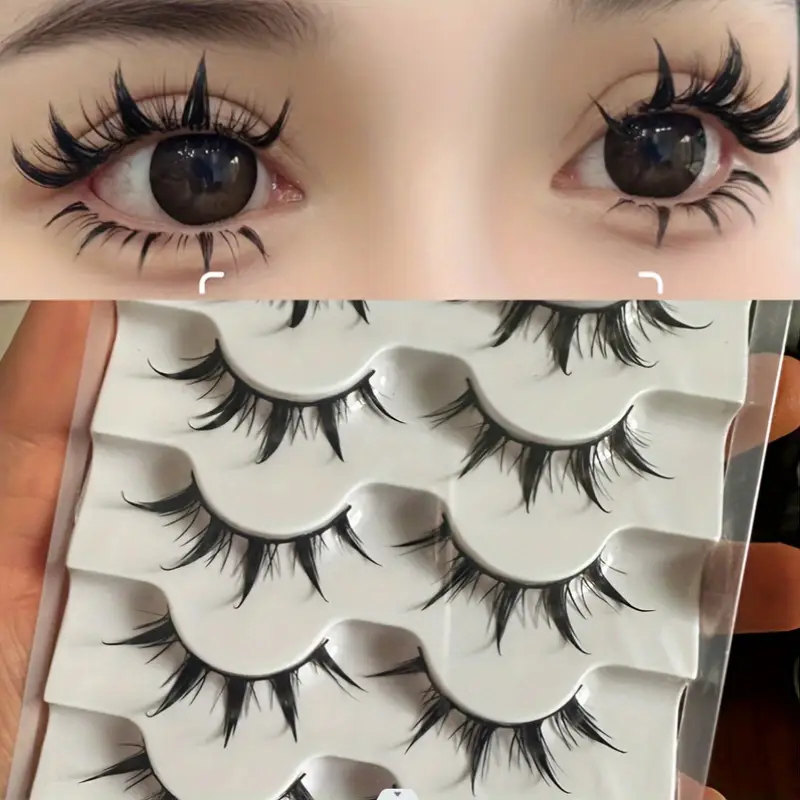 5 أزواج من الرموش الصناعية على - مراجعة Eyelash Extension Anime Style وسعره