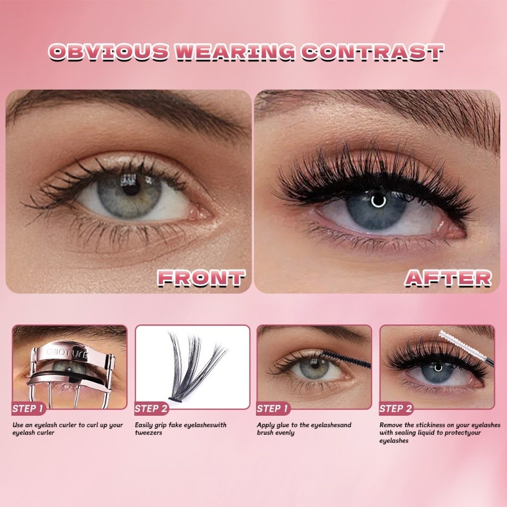 رموش صناعية طبيعية المظهر بطول - مراجعة Eyelash Extension Look وسعره